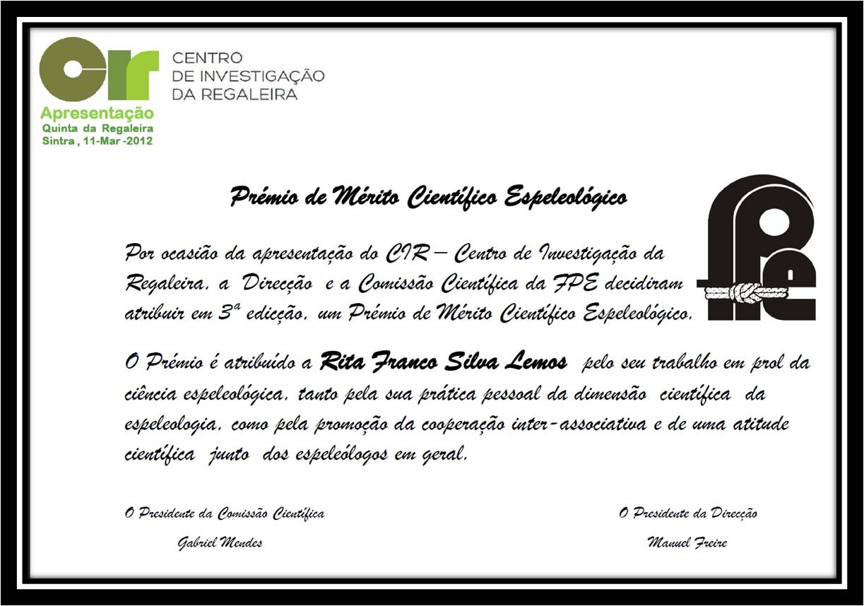 Prémio de Mérito Científico 2012